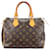Louis Vuitton Canvas Monogram Speedy 25 handbag Brown Leather  ref.1302443