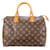Louis Vuitton Canvas Monogram Speedy 30 handbag Brown Leather  ref.1302455