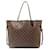 Brown Louis Vuitton Damier Ebene Neverfull MM Tote Bag Leather  ref.1302464