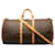 Marrom Louis Vuitton Monograma Keepall Bandouliere 55 Mala de viagem Couro  ref.1302467