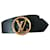 Louis Vuitton cinturón reversible de 80 cm x 3,5 cm. Castaño Negro Cuero  ref.1302493