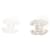 Chanel Silberne Coco Mark Strass-Ohrringe Metall  ref.1302518