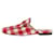 Gucci Rote und weiße Princetown-Slipper aus Tweed-Gingham - Größe EU 37  ref.1302521