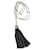 Tiffany & Co Collier cravate Paloma Picasso Olive Leaf Onyx avec pompon, modèle retiré Argent Bijouterie argentée  ref.1302539