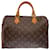 Louis Vuitton Brown Monogram Speedy Bandouliere 30 Leather Cloth  ref.1302546