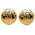Pendientes de clip Chanel Gold CC Dorado Metal Chapado en oro  ref.1302568