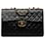 Chanel Preto Maxi XL Clássico Aba Única em Pele de Cordeiro Couro  ref.1302578