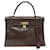Hermès VINTAGE HERMES KELLY HANDTASCHE 32 Zurückgegebene braune Handtasche aus Leder in Box  ref.1302701