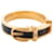 Ring Hermès ANELLO SCIARPA HERMES CINTURA PLACCATA ORO ANELLO SCIARPA CINTURA IN PELLE LEZARD D'oro Metallo  ref.1302733
