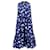 Msgm M.S.g.M. Sleeveless Leaf Print Midi Dress in Blue Cotton  ref.1302744