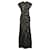Robe longue en tricot bouclé noir et blanc Chanel Automne-Hiver 2011 Laine Multicolore  ref.1302829