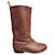 inconnue Vintage all leather boots size 41 Brown  ref.1302832