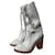 Chanel 2013 White Patent Leather Chain Obsession Heeled Calf Boots  ref.1302833