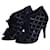 Chanel Multicolor Textile Open Boots Booties Black Cloth  ref.1303010