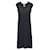 CHANEL Schwarzes ärmelloses Kleid aus strukturiertem Baumwolljacquardstrick Baumwolle  ref.1303012