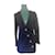 Chanel 14C Black Linen Porcelain CC Buttons Long Blazer Jacket Dress Coat FR 40 Cotton  ref.1303029
