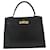 Hermès Hermes Kelly 28 Sellier Tasche aus schwarzem Boxleder.  ref.1303034