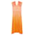 Autre Marque Raquel Allegra Orange Multi Daydream Sunset Dip Dye Dress Viscose  ref.1303074