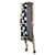 Autre Marque Black pinstripe floral Cady midi dress - size UK 10 Viscose  ref.1303213