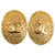 Chanel Gold CC Clip On Earrings Golden Metal Gold-plated  ref.1303231
