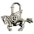 Hermès Charme de serrure Hermes Silver Pegasus Cadena Métal Argenté  ref.1303236