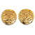 Pendientes de clip Chanel Gold CC Dorado Metal Chapado en oro  ref.1303277