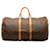 Louis Vuitton Brown Monogram Keepall 55 Leather Cloth  ref.1303297