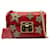 Bolsa crossbody embelezada com cristal vermelho cadeado Gucci Couro Bezerro-como bezerro  ref.1303307