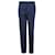 Burberry Slim Fit Tweed Pleat Front Trousers in Navy Blue Wool  ref.1303322