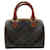 Céline Celine Small Boston Bag in Brown Triomphe Canvas and calf leather Leather Cloth  ref.1303328