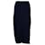 Theory Scalloped Waffle-Knit Midi Skirt in Navy Blue Cotton  ref.1303392