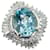 Autre Marque Platinum Diamond & Aquamarine Ring Metal  ref.1303400