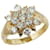 Autre Marque 18k Gold-Diamant-Cluster-Ring Metall  ref.1303437