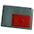 Dior Clutch Tasche Rot Hellblau Leder  ref.1303446