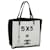 CHANEL Tote Bag Canvas White Black A92884 CC Auth 69104A Cloth  ref.1303517