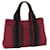 Hermès Bolsa de mão HERMES Toroca Horizontal PM em lona vermelha Autenticação12562 Vermelho  ref.1303540