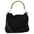 GUCCI Bamboo Hand Bag Suede 2way Black 001 1577 2615 Auth bs12358  ref.1303555