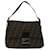 FENDI Zucca Canvas Mamma Baguette Shoulder Bag Black Brown Auth 68582 Cloth  ref.1303615