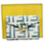 Carteira Fendi Micro com três dobras Azul Couro  ref.1304345