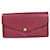 Louis Vuitton Portefeuille Sarah Dark red Leather  ref.1305075