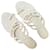 Chanel Ivory Pearl Embelished Leather Mule Sandals Flip Flops Beige  ref.1305147