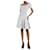 Alaïa White short-sleeved patterned knit dress - size UK 10 Viscose  ref.1302193