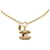 Chanel Collar acolchado con colgante con logo CC Metal  ref.1302772