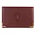 Cartier Leather card holder Dark red  ref.1305213