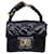 Autre Marque Chanel Mini bolso con monitor de tobillo y tobillera de charol acolchado azul marino  ref.1305237