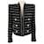 Autre Marque Giacca Balmain in tweed bianco nero aperta sul davanti Cotone  ref.1305242