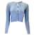 Autre Marque Gucci Light Blue Cropped Long Sleeved Knit Cardigan Sweater Wool  ref.1305249
