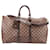 LOUIS VUITTON Damier Ebene Keepall Bandouliere 45 Brown Leather  ref.1305256
