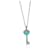 Tiffany & Co TIFFANY Y COMPAÑIA. Colgante clave con forma de corazón azul esmaltado en plata de ley Metálico Metal  ref.1305425