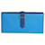 Hermès Bleu Izmir & Bleu Saphir Chévre Leather Béarn Wallet PHW Blue  ref.1305442